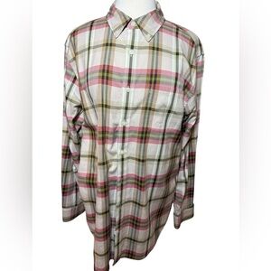 NWOT Madda Fella Plaid Shirt- 100% cotton in a size Medium
